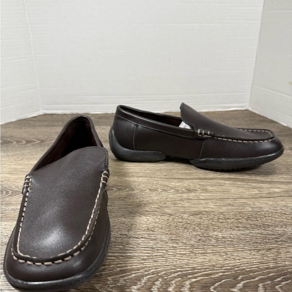 Kenneth Cole Reaction Shoes Men sz:6‎ Brown Leather Loafer Academia Preppy